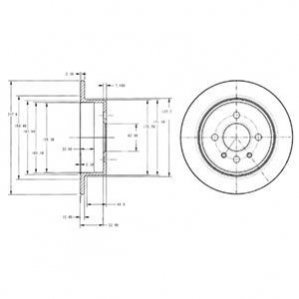 BMW Гальмівний диск задн. 3 (E21), 3 (E30) Delphi BG2202