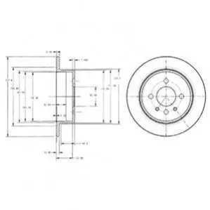 BMW Гальмівний диск задн. 3 (E21), 3 (E30) Delphi BG2202