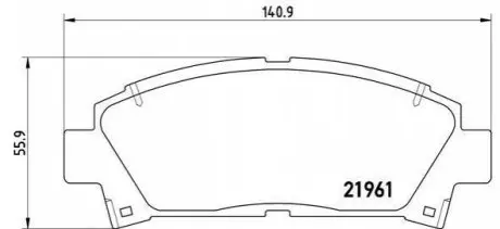 Гальмівні колодки дискові BREMBO P83 028 (фото 1)