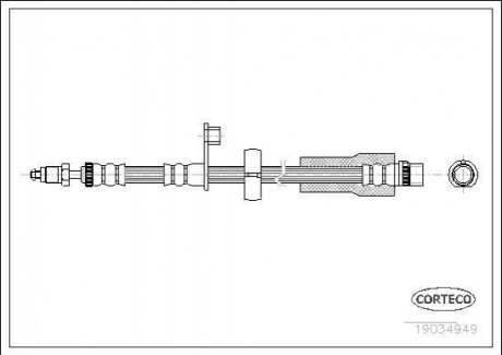 Шланг гальмівний CORTECO 19034949