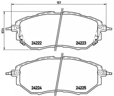 Комплект гальмівних колодок з 4 шт. дисків BREMBO P78017X
