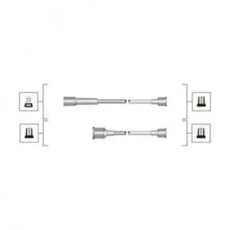 Комплект високовольтних проводів EQ OPEL OMEGA 1.8, 2.0 [941319170113] MAGNETI MARELLI MSQ0113