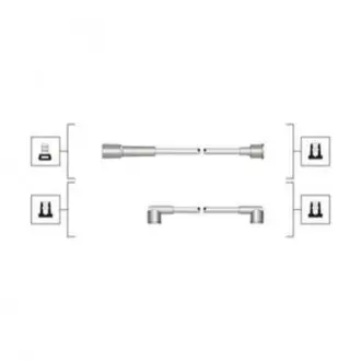 Комплект високовольтних проводів EQ SEAT 1.2, 1.5 [941319170106] MAGNETI MARELLI MSQ0106