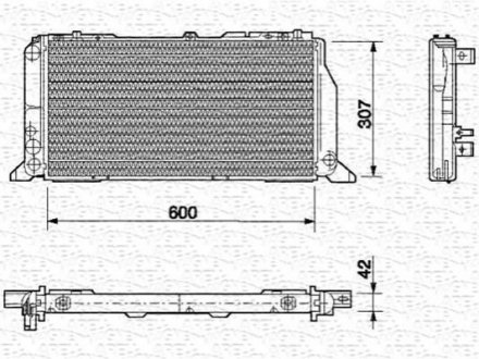 Радіатор AUDI 80 D/TD [] MAGNETI MARELLI 350213406000 (фото 1)