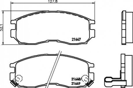 Гальмівні колодки MITSUBISHI Galant/Lancer "F "87-04 Nisshinbo NP3017