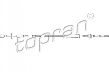 Трос газу TOPRAN TOPRAN / HANS PRIES 103081