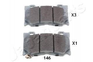 NISSAN гальмівні колодки передн. INFINITI FХ35, G37,FX50 JAPANPARTS PA-146AF (фото 1)