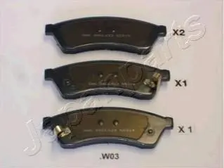 CHEVROLET гальмівні колодки задні Epica JAPANPARTS PP-W03AF (фото 1)