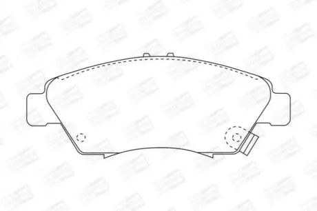 Гальмівні колодки передні Honda Civic V VI VII VIII, CRX III CHAMPION 572340CH
