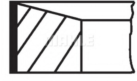 MAHLE ORIGINAL Комплект поршневих кілець MAHLE / KNECHT 021RS001150N2