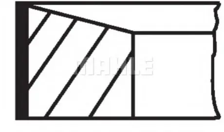 MAHLE ORIGINAL Комплект поршневих кілець MAHLE / KNECHT 021RS001150N2