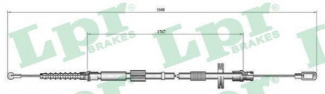 - Трос ручного гальма LPR C0050B