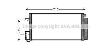 AVA OPEL Радіатор кондиціонера (конденсатор) Corsa D, Fiat Bravo II, Grande Punto, Punto 05- AVA AVA COOLING FT5310D