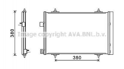 AVA CITROEN Радіатор кондиціонера (конденсатор) з осушувачем C5 III, Peugeot 407 2.0HDI 08- AVA AVA COOLING CNA5274D