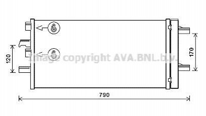 AVA MINI Радіатор кондиціонера (конденсатор) з осушувачем Cooper, MINI One, MINI CLUBMAN AVA AVA COOLING BW5550D (фото 1)