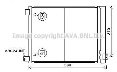 AVA NISSAN Радіатор кондиціонера (конденсатор) з осушувачем MICRA IV 1.2 DIG-S 11- AVA AVA COOLING DN5427D
