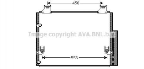 AVA TOYOTA Радіатор кондиціонера (конденсатор) з осушувачем Hilux VII 05- AVA AVA COOLING TO5563D (фото 1)