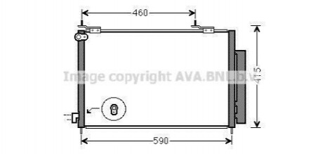 AVA HONDA Радіатор кондиціонера (конденсатор) з осушувачем CR-V 2.2 06- AVA AVA COOLING HD5242D (фото 1)