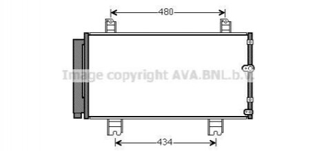 AVA LEXUS Радіатор кондиціонера (конденсатор) з осушувачем IS 250 06- AVA AVA COOLING TO5572D