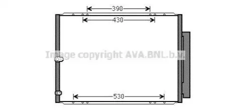 AVA LEXUS Радіатор кондиціонера (конденсатор) з осушувачем RX 300 03- AVA AVA COOLING TO5568D