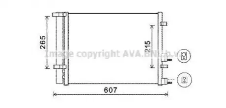 AVA HYUNDAI Радіатор кондиціонера (конденсатор) з осушувачем i20 08- AVA AVA COOLING HYA5244D (фото 1)