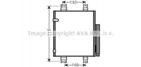 AVA DAIHATSU Радіатор кондиціонера (конденсатор) MATERIA 1.3, 1.5 06- AVA AVA COOLING DU5062D