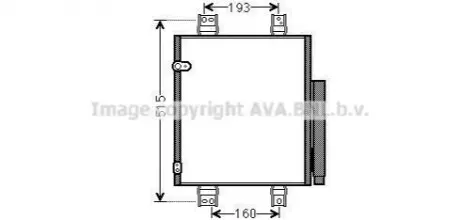 AVA DAIHATSU Радіатор кондиціонера (конденсатор) MATERIA 1.3, 1.5 06- AVA AVA COOLING DU5062D