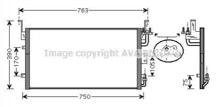 AVA HYUNDAI Радіатор кондиціонера Sonata IV 2.0/2.7, Kia Magentis 01- AVA AVA COOLING HY5083