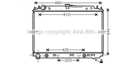 AVA NISSAN Радіатор охолодження двиг. Navara, Pathfinder 2.5dCi 05- AVA AVA COOLING DNA2297