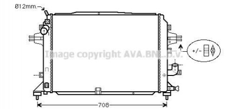 AVA OPEL Радіатор охолодження двигуна ZAFIRA / ZAFIRA FAMILY B 05- AVA AVA COOLING OL2489 (фото 1)