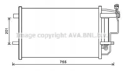 AVA MAZDA Радіатор кондиціонера (конденсатор) Mazda 3 1.6/2.2 08- AVA AVA COOLING MZ5242D