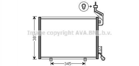 AVA FORD Радіатор кондиціонера (конденсатор) FIESTA 1.6 D 08- AVA AVA COOLING FD5444