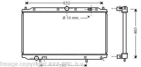 AVA VOLVO Радіатор охолодження двиг. S40 I, V40 1.6/2.0 95- AVA AVA COOLING VO2124 (фото 1)