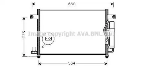 AVA CHEVROLET Радіатор кондиціонера (конденсатор) Aveo 02- AVA AVA COOLING DW5049D