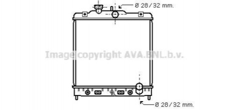 AVA HONDA Радіатор охолодження Civic V,VI,HR-V 1.3/1.6 91- AVA AVA COOLING HD2122