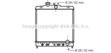 AVA HONDA Радіатор охолодження Civic V,VI,HR-V 1.3/1.6 91- AVA AVA COOLING HD2122