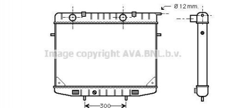 AVA OPEL Радіатор охолодження двиг. FRONTERA A 2.3 TD 92- AVA AVA COOLING OL2188