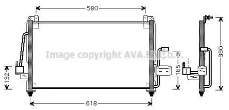 AVA DAEWOO Радіатор кондиціонера (конденсатор) Nubira 99- AVA AVA COOLING DW5040