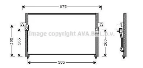 AVA HYUNDAI Радіатор кондиціонера (конденсатор) H100 AVA AVA COOLING HY5058