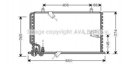 AVA BMW Радіатор кондиціонера (Конденсатор) 5 (E34) AVA AVA COOLING BW5184