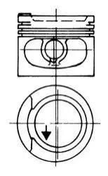 Поршень з кільцями AUDI/VW 82.01 DS/DZ/ADZ/RH (KS) KOLBENSCHMIDT 93928630