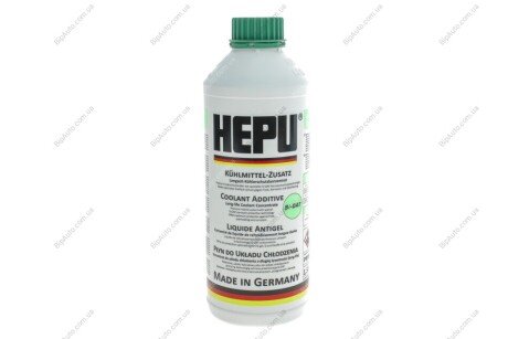 Антифриз (зелений) 1.5L (1:1=-37°C) (концентрат) HEPU P999-LL18