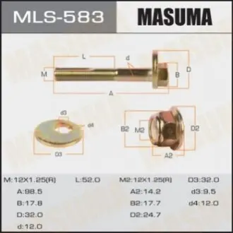 Болт-ексцентрик MASUMA MLS583 (фото 1)