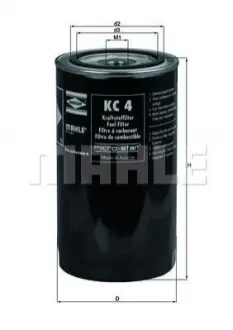 Паливний фільтр MAHLE / KNECHT KC4