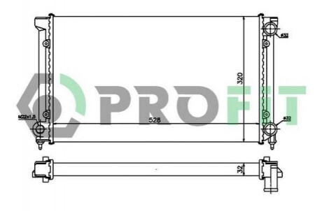 Радіатор охолоджування PROFIT PR 9537A4