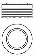 Поршень з кільцями PEUGEOT 79,01 1,6 16V TU5JP4 NURAL 87-139407-00
