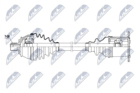 ПІВВІСЬ | AUDI A6 2.0TDI 05-11 /ATM CVT,ПРАВ/ Nty NPWAU021