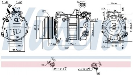 Компресор JAGUAR XJ (X351) (09-) 3.0 D NISSENS 890585