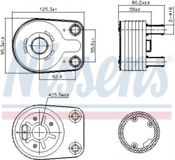 Масляный Радіатор DODGE CARAVAN III (01-) 2.5 CRDi NISSENS 90898