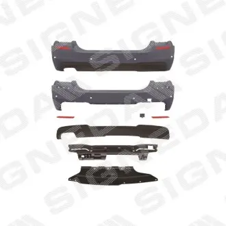 Бампер задній BMW 5 (F10/F11), 10 - 16 Signeda PBM04066SET